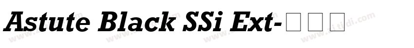 Astute Black SSi Ext字体转换